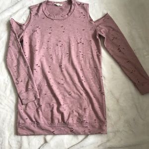 Cold shoulder sweater